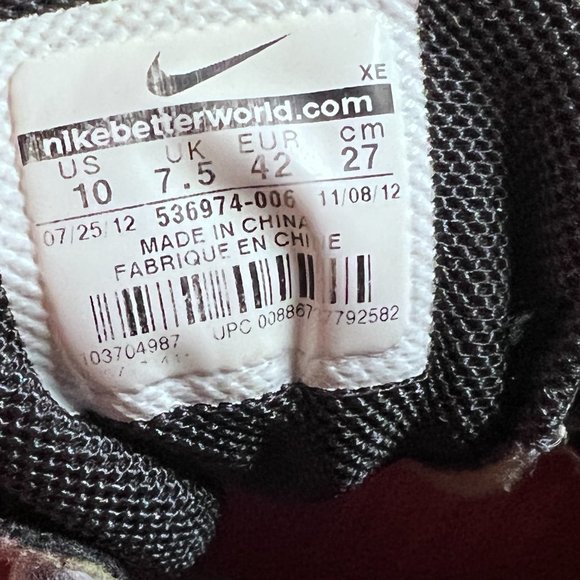 Nike Zoom Structure 16 Womens Running Shoes Grey Red Air 536974 006 EUC Size 10 - Picture 6 of 6